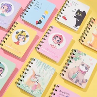 korean creative a7 coil notebook cartoon portable pocket notepad cute planner stationery office learn mini kawaii journal simple