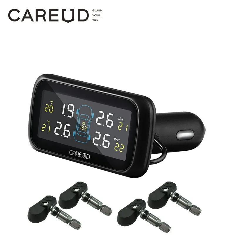 Система контроля давления в шинах CAREUD U903 TPMS с 4 внутренними датчиками сигаретный