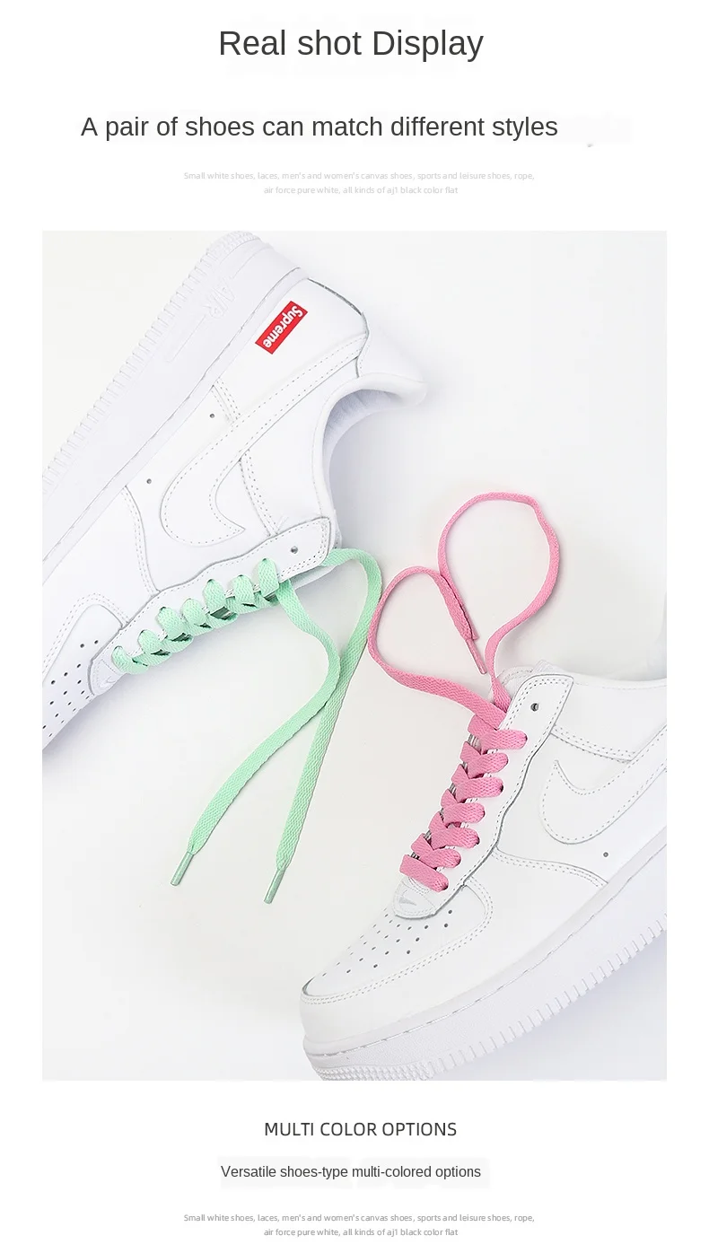 

1pair Flat Shoelaces Classic Shoe Laces Fit Fashion Solid Sports Shoelace Casual Unisex Shoe Strings Shoe Accessories