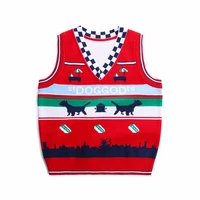 children sweater vest baby boys knitted sweater vest dog spring and autumn christmas sweater kids vest