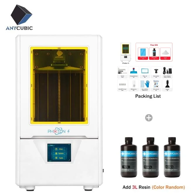 Photon S Add 3L ANYCUBIC Photon-S lcd 3d принтер набор Быстрый срез 405nm матрица УФ светильник двойной оси Z SLA 3d принтер фотоны impresora 3d - Цвет: Photon S Add 3L