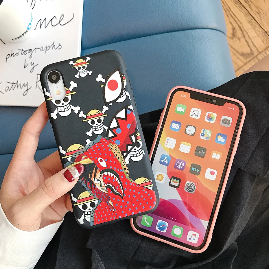Цельный чехол с соломенной шляпой манга для iPhone XR 11 Pro XS Max X 7 8 6 6S Plus Милая
