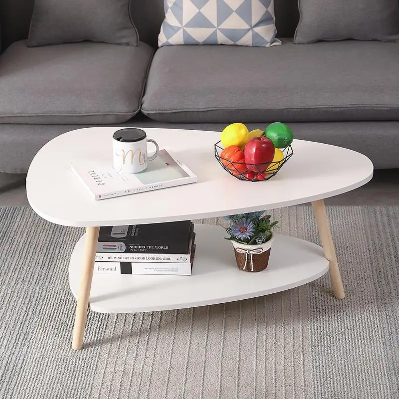 

Creative Round Nordic Solid Wood Coffee Table Bed Sofa Side Table Coffee Table Home Living Room Sofa Round Movable Table