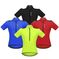 wosawe short sleeved running cycling t shirt breathable reflective strip short sleeved cycling jersey half open zipper t shirt