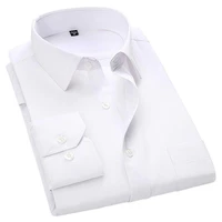 4xl 5xl 6xl 7xl 8xl large size mens business casual long sleeved shirt white blue black smart male social dress shirts for plus