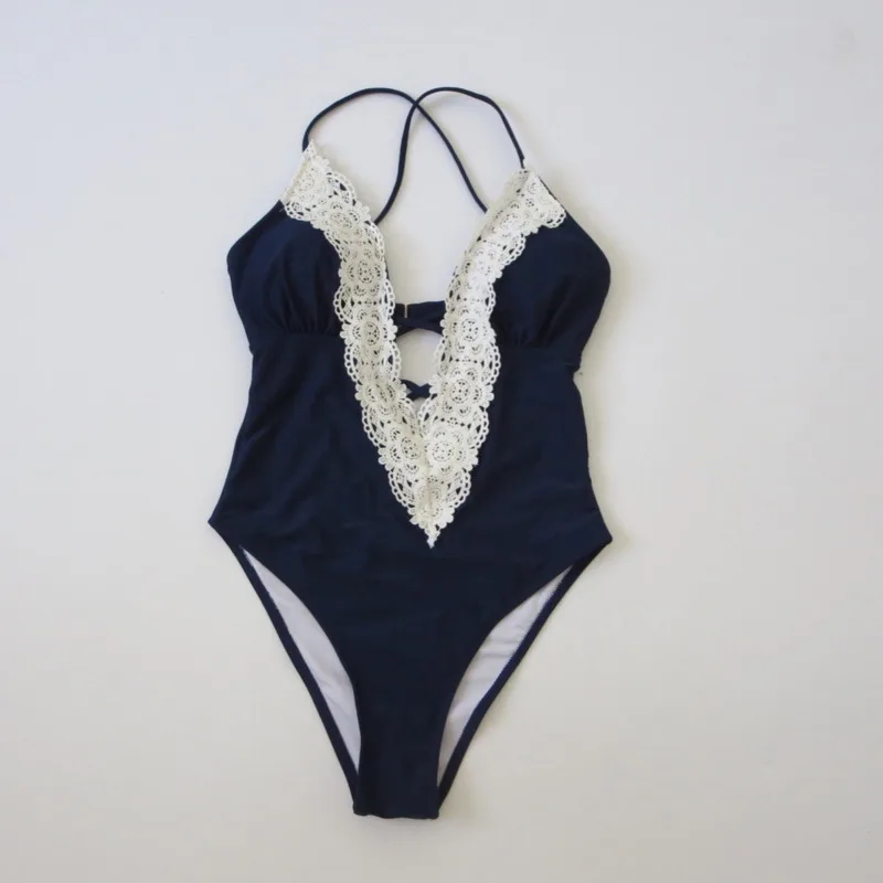 Сексуальный цельный купальный костюм с глубоким v-образным вырезом Женский