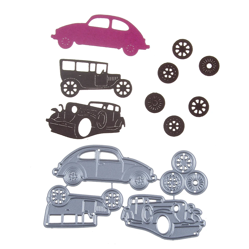 

4pcs Classic Old Cars Metal Cutting Dies For DIY Scrapbooking Album Paper Cards Embossing Handcraft 2021 New