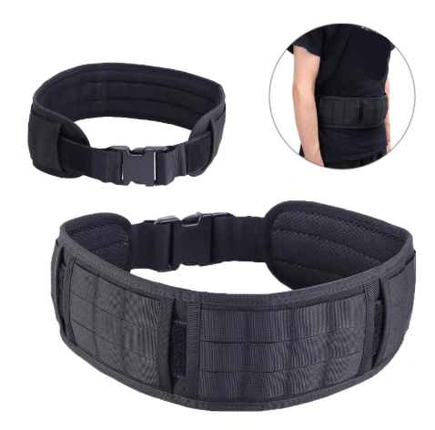 

TOtrait Tactical Hunting Molle Battle Belt Military Combat Padded Patrol Belt for Men Waist Support black/Tan/Green