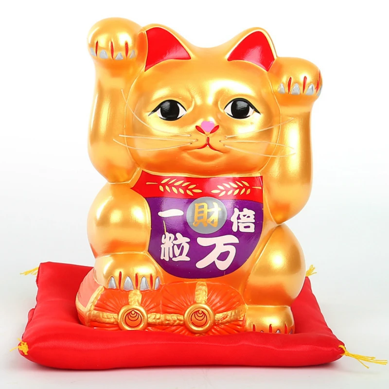 Мастер благословенный Счастливый Кот большой золотой керамический с двумя