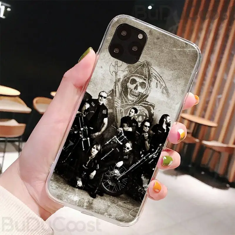 

American TV Sons of Anarchy Phone Case for iPhone 8 7 6 6S Plus X 5S SE 2020 XR 11 pro XS MAX 12 12Mini