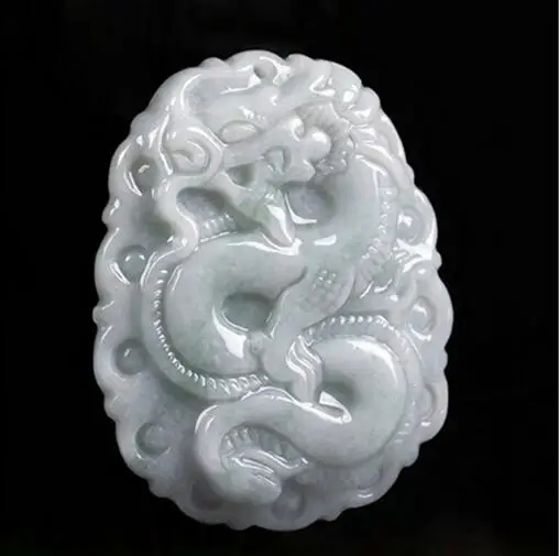 Натуральный изумруд из Мьянмы подлинный Дракон жадеита ожерелье с кулоном для