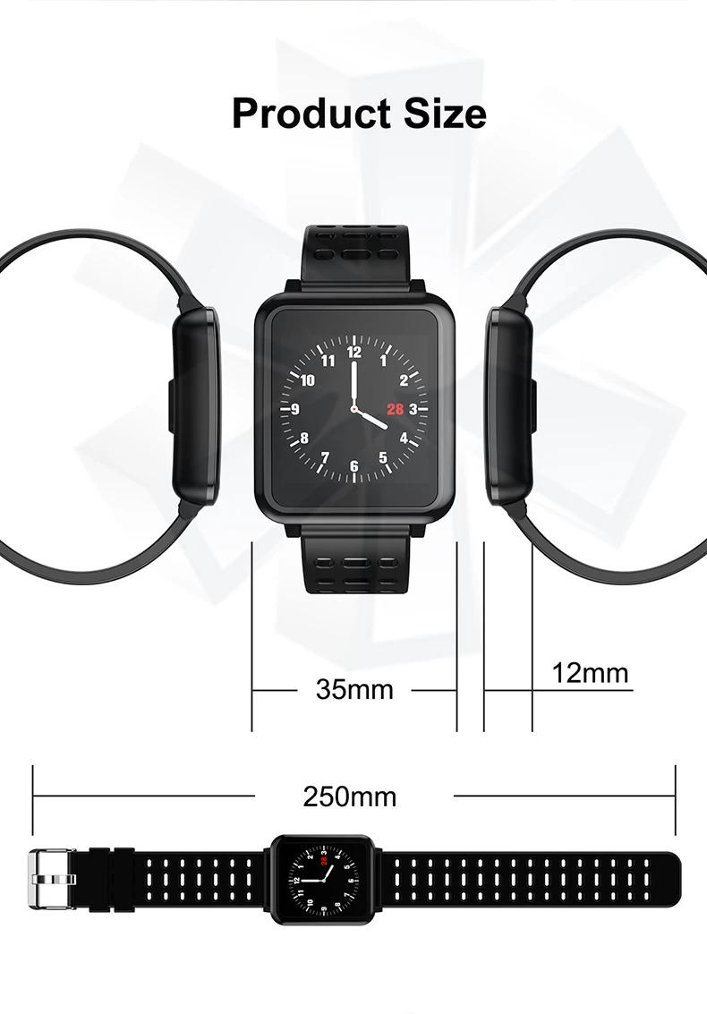 MKS Smartwatch IP67 водонепроницаемые носимые устройства Bluetooth Шагомер монитор сердечного ритма цветной дисплей умные часы для Android/IOS
