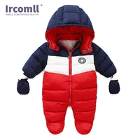 ircomll new fashion baby winterautumn clothes newborn infant jumpsuit inside fleece rompers autumn overalls children outerwear