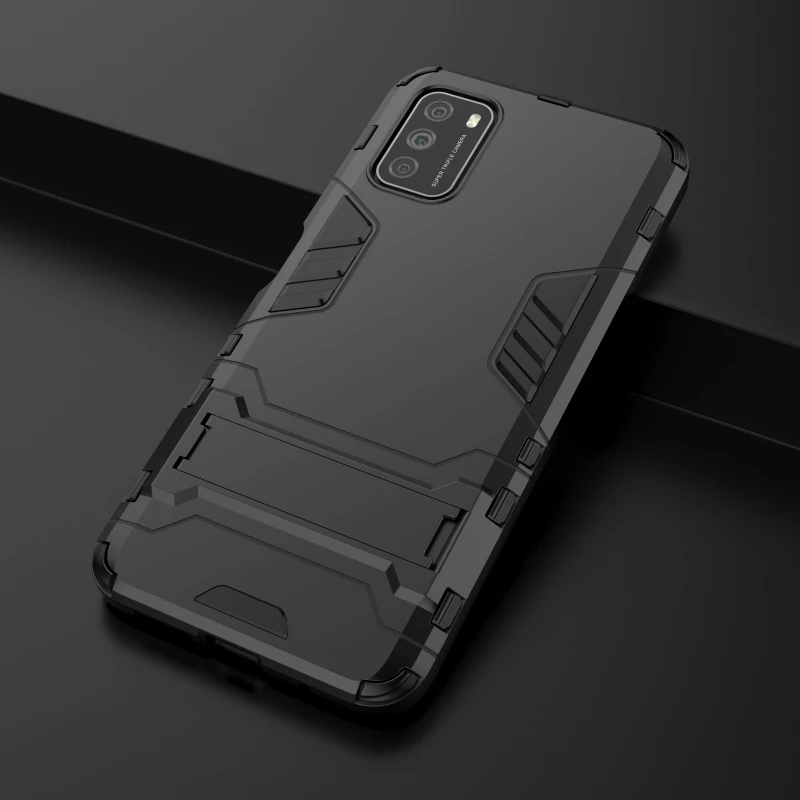 

For Xiaomi Poco M3 Case Shockproof Bumper Robot Holder Stand Armor Back Cover Poco M3 X2 F2 Pro Phone Case For Xiaomi Poco M3