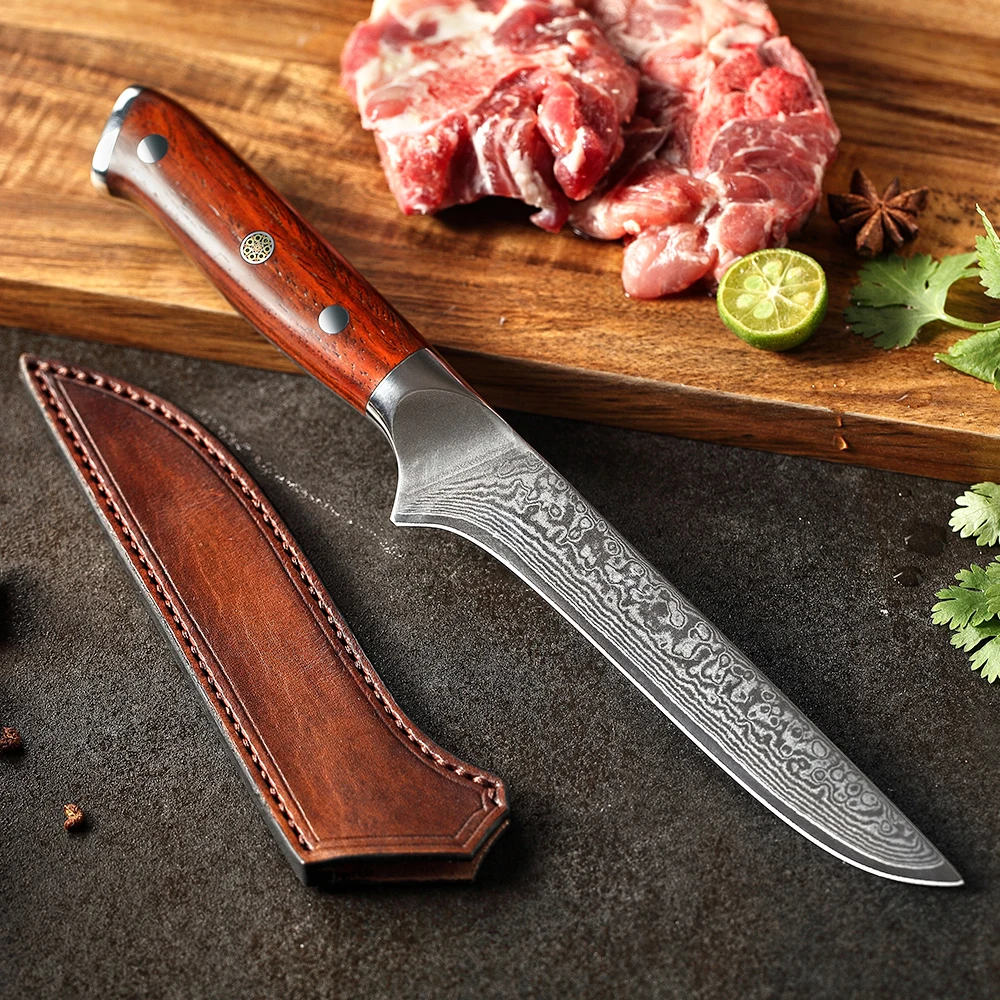 XINZUO 6 &quotдюймов нож обвалочный рыбы Ножи 67 слоев из дамасской стали Сталь Razor Sharp