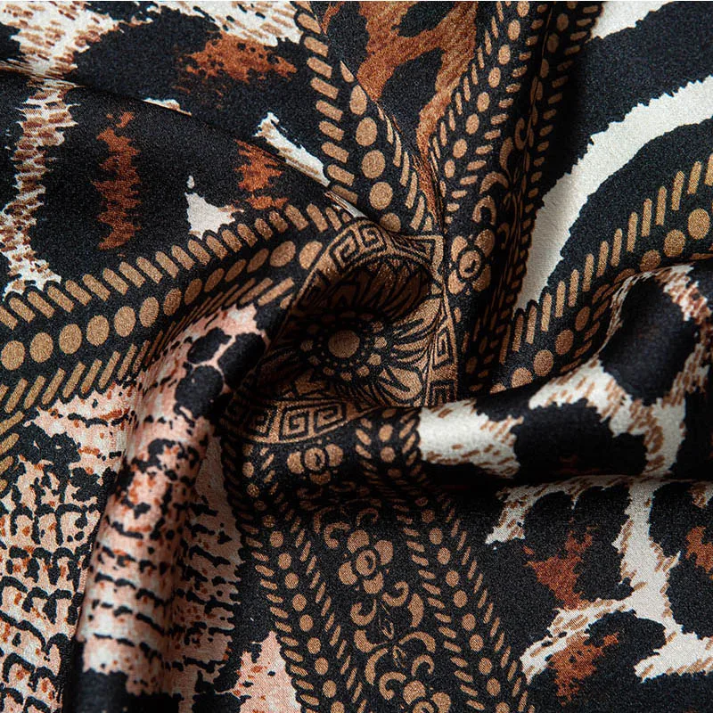 

2020 Summer Long Dress Sexy Fashion Print Boho Beach Dress Snake Pattern and Leopard Style Elegant Party Dress