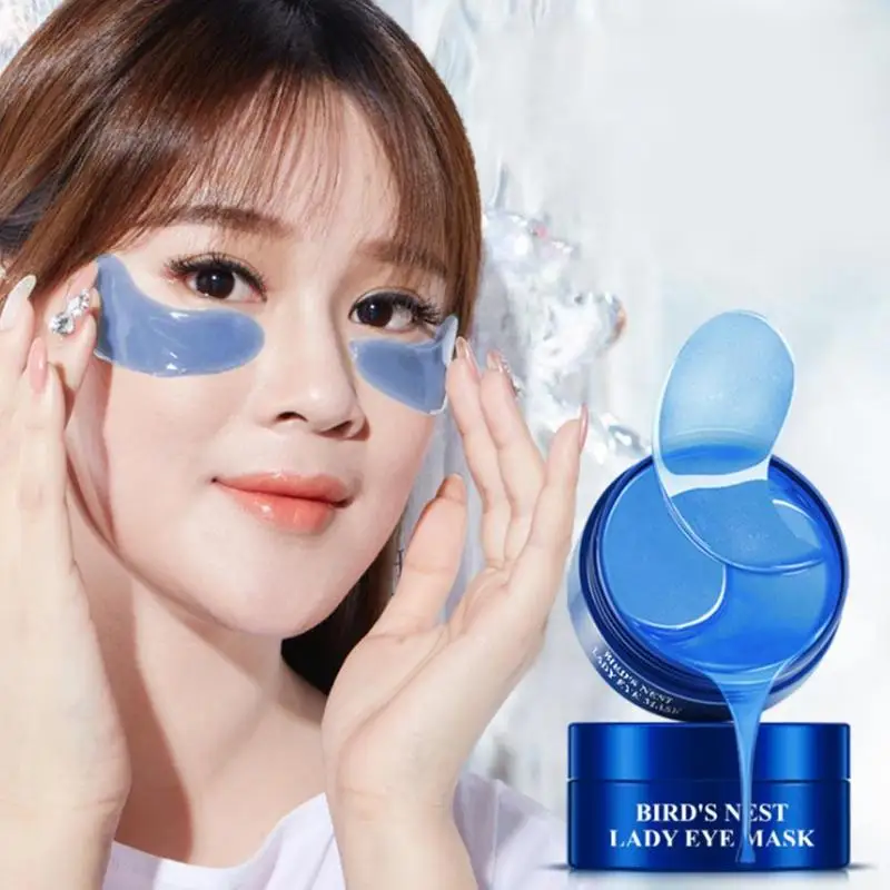 Золотая кристальная маска для глаз 60 шт. Коллагеновые патчи против морщин Уход за