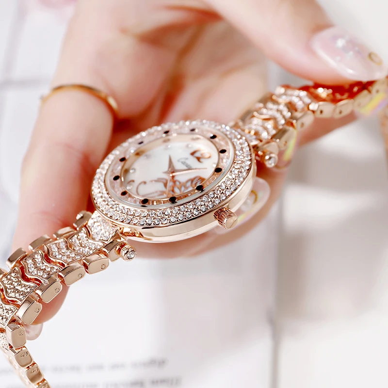 Часы женские кварцевые с браслетом и кристаллами A149 | Наручные часы