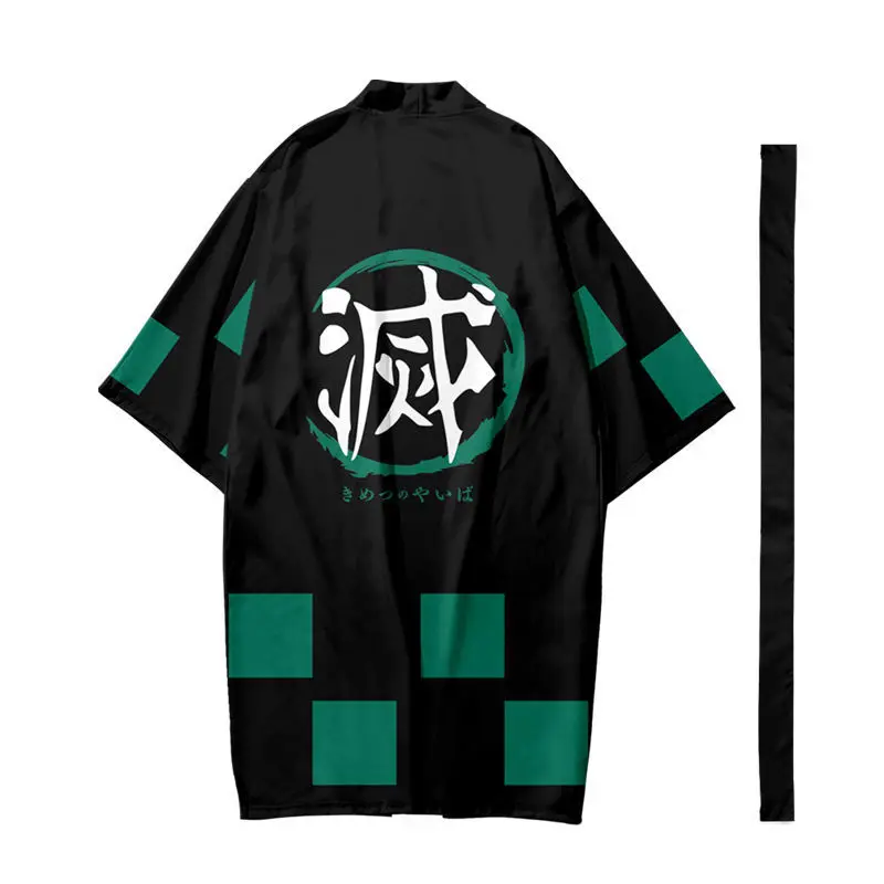 

Japanese Kimono Men Demon Slayer Kimono Traditional Male Cardigan Men Harajuku Streetwear Samurai Costume Yukata Male Haori Bna