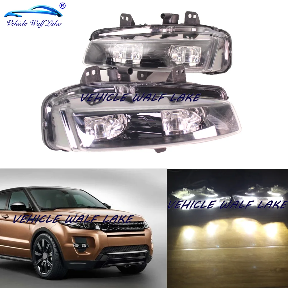 For Range Rover Evoque 2012 2013 2014 2015 Car-Styling Front LED Fog Light Lamp Daytime Running Lights