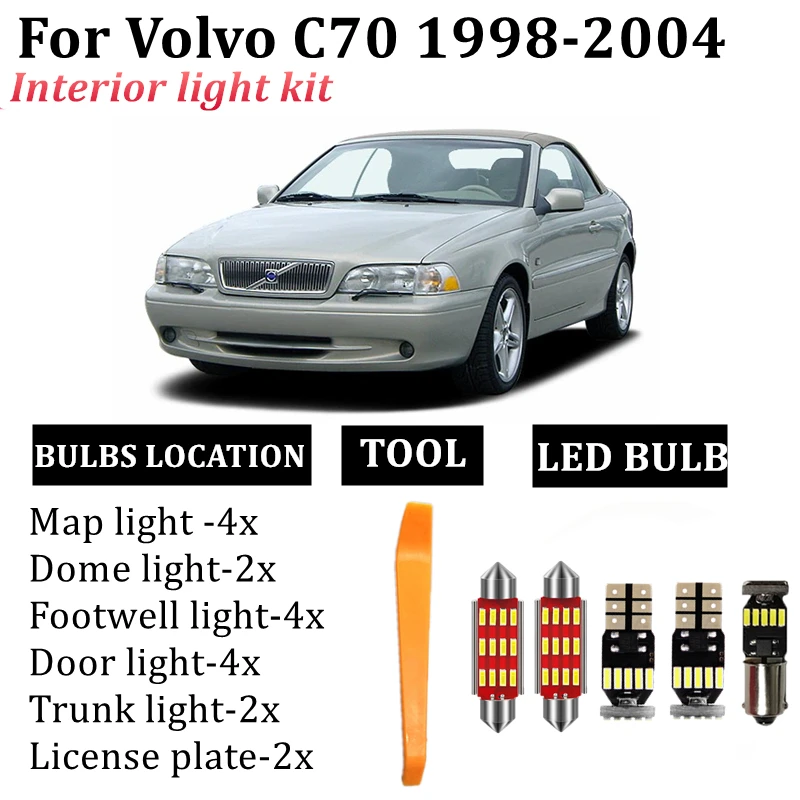 Canbus без ошибок автомобиля светодиодный интерьер светильник лампы для Volvo C70 873 542