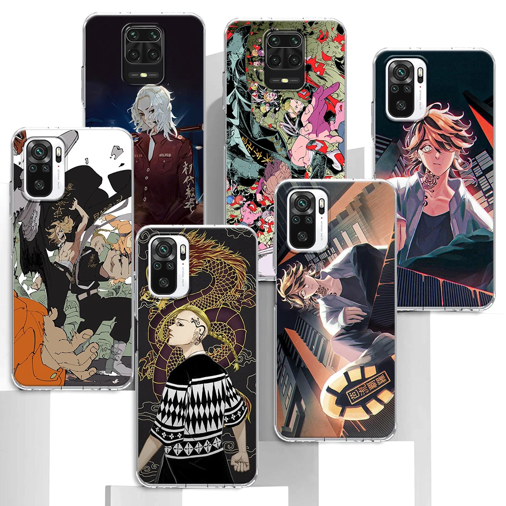 

Tokyo Revengers Case For Xiaomi Redmi K40 Note 10 9S 9 8 7 8T Transparent Cover 9A 7A 8A K30 Pro 6A Anime Clear Soft Phone Bag