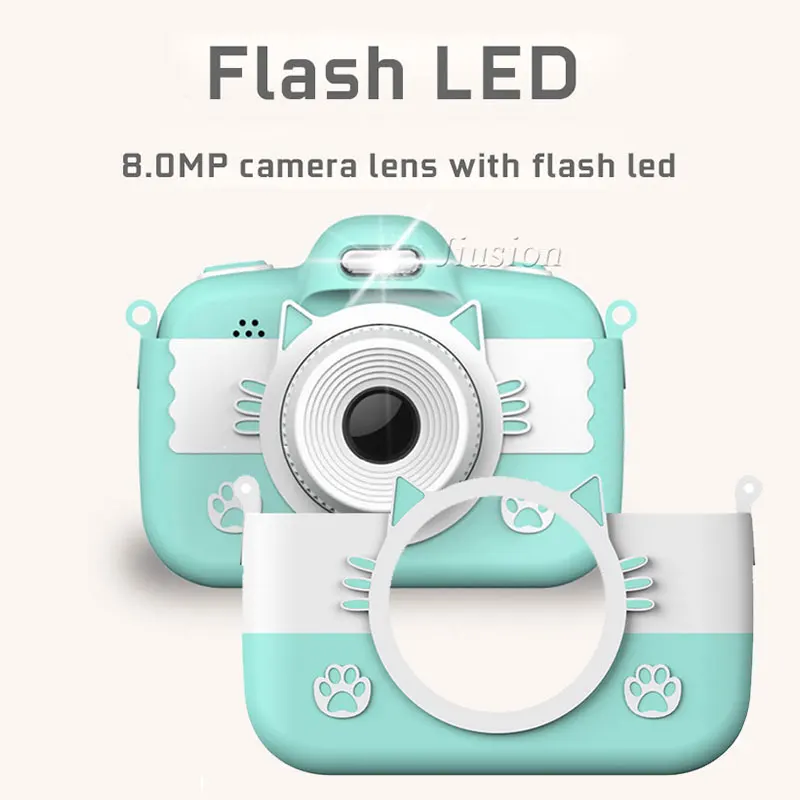 3 ''сенсорный экран 1080P HD мини детская видеокамера 8 Мп двойной объектив