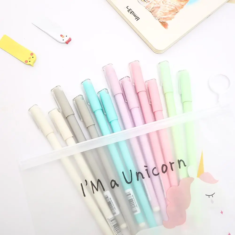 12 шт./компл. Симпатичные Новинка Карамельный цвет гелевыми чернилами Back to School