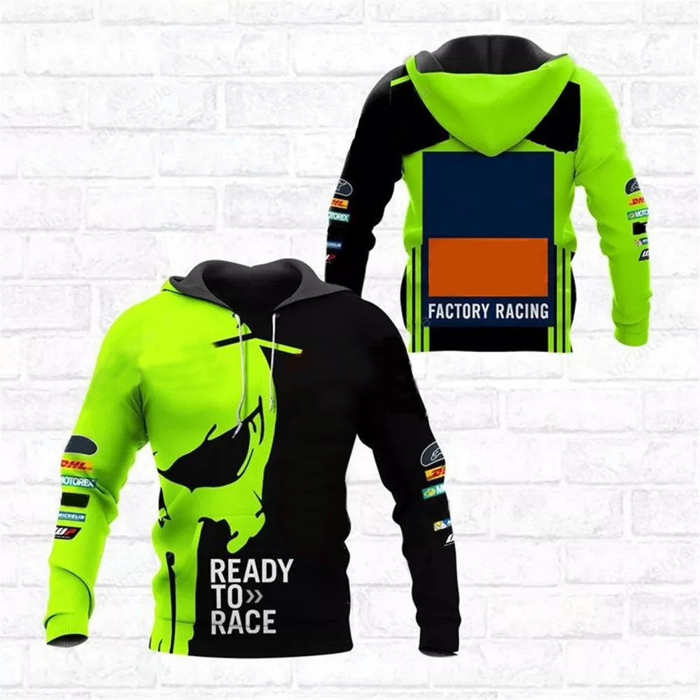 

Толстовка мужская на молнии, кофта с капюшоном для мотокросса, одежда для гонок, теплая куртка