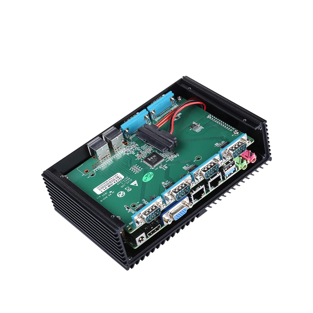 7 RS232 Micro Linux Quad Core J1900 промышленный безвентиляторный брандмауэр мини ПК поддержка