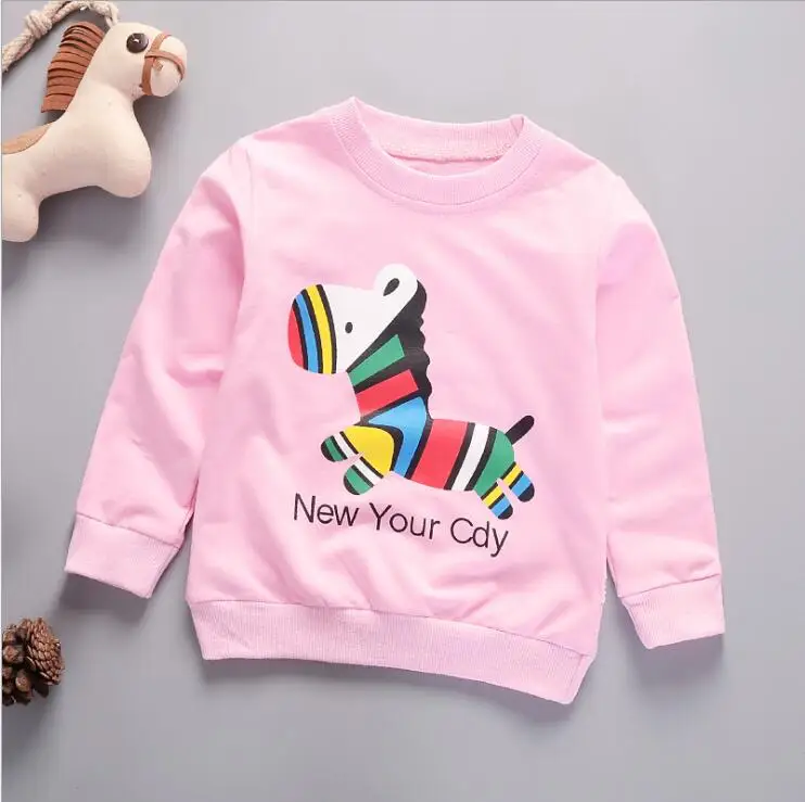 Футболка с длинными рукавами для мальчиков и девочек хлопковая мультяшным