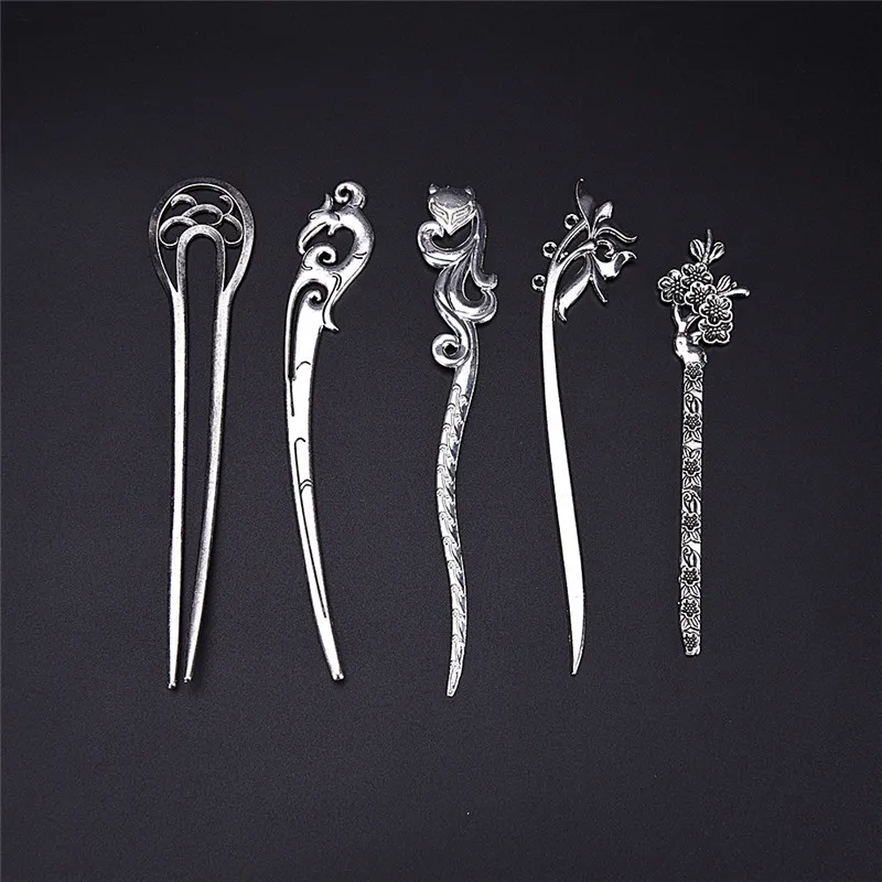 

Vintage Female Hair Sticks Hairpin Handmade Women Ethnic Elegant Alloy Geometric Hair Sticks Pins Hairwear Retro Jewelry