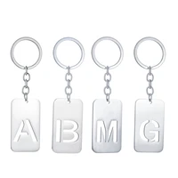 new fashion personalized custom stainless steel a z 26 initials engraving male and female car bag kkeychain pendant jewelry