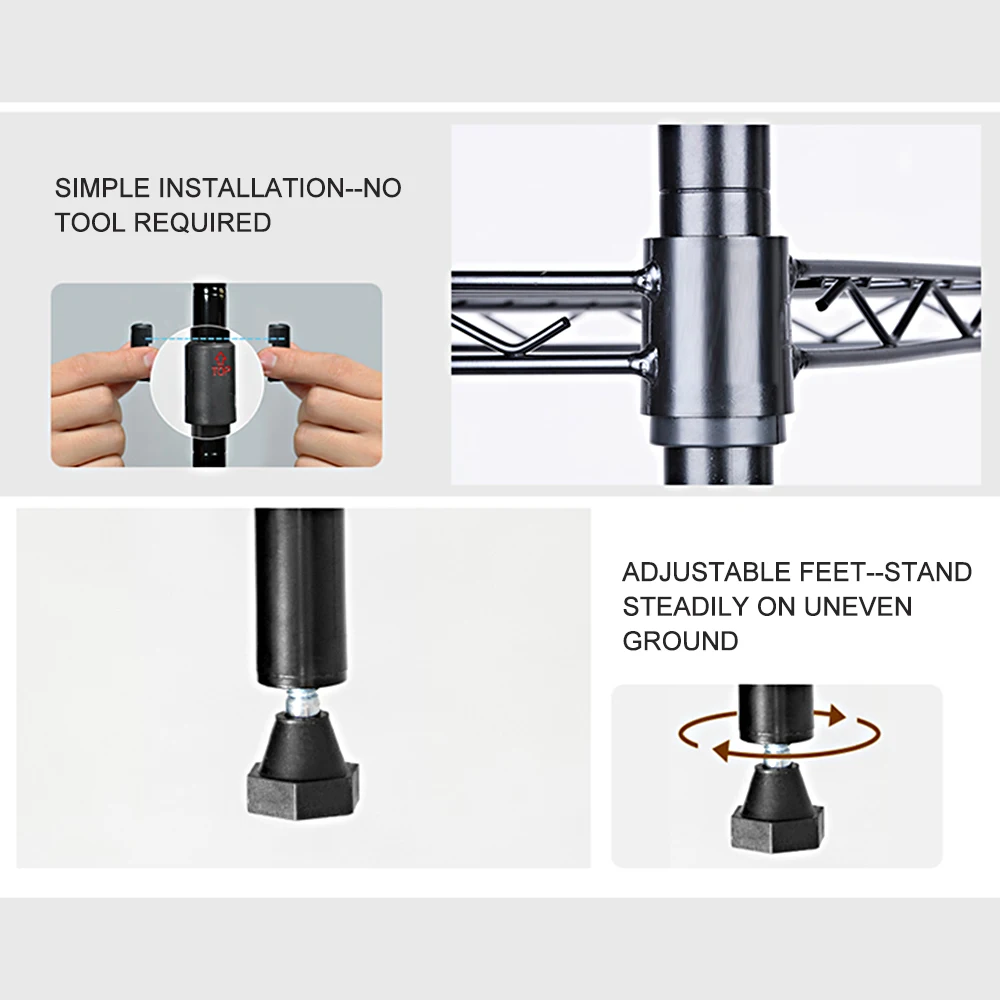 5 ярусов Слои стеллаж для хранения Организатор Кухня Гостиная тяжелый Тип