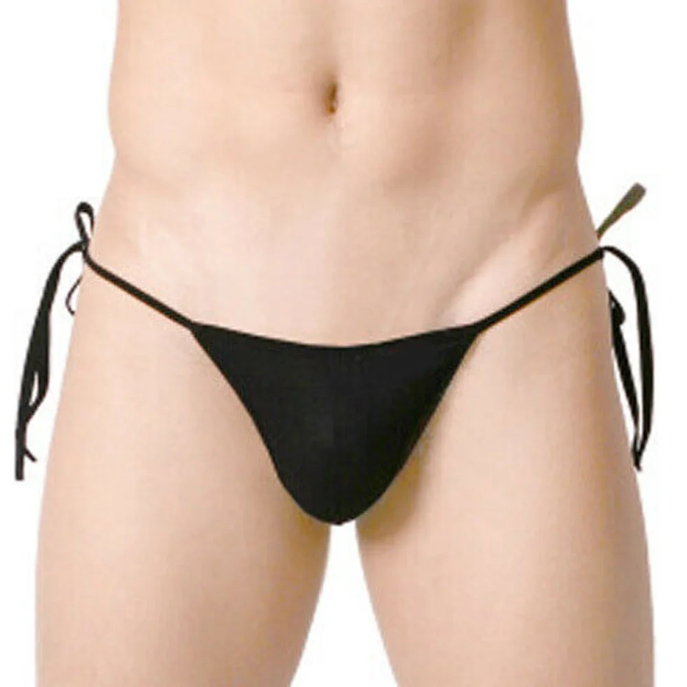 

Mens Breathable Ice Silk Thongs Micro Cock Pouch Tanga G-strings Male Bandage Bikini Panties Underwear Exotic Lingerie