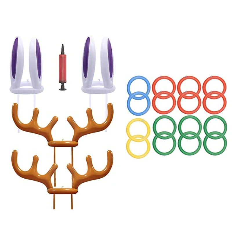 

Пасхальные надувные заячьи кроличьи уши кольцо бросить Вечерние игры для дома и улицы с заячьими ушками кольцо бросить игрушки подарок веч...