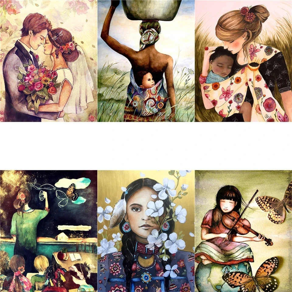 5D алмазная живопись сделай сам мультяшная любовь люди вышивка стразы крестиком