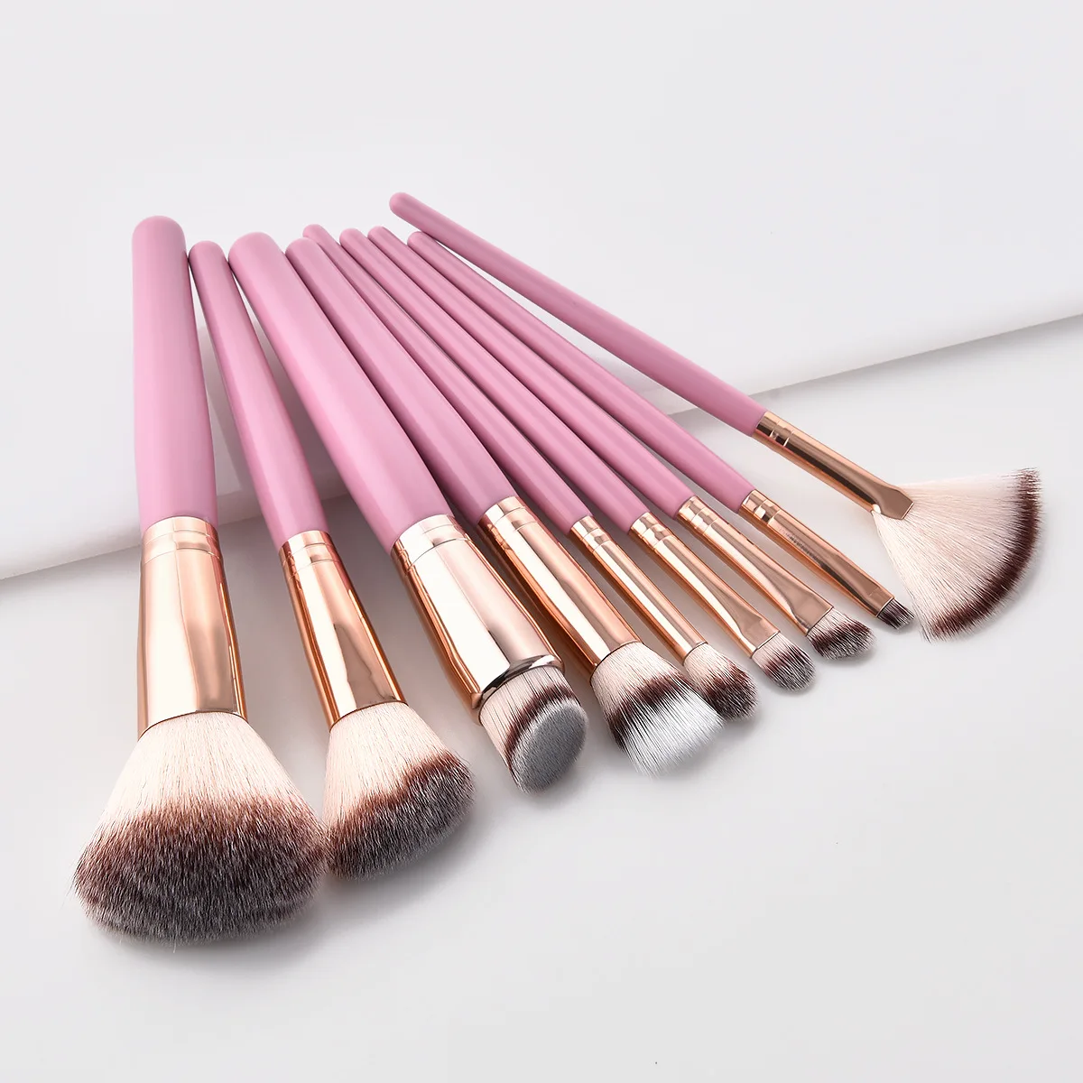 

9Pcs Pink Makeup Brushes Tool Set Cosmetic Powder Eye Shadow Foundation Blush Blending Beauty Make Up Brush Maquiagem