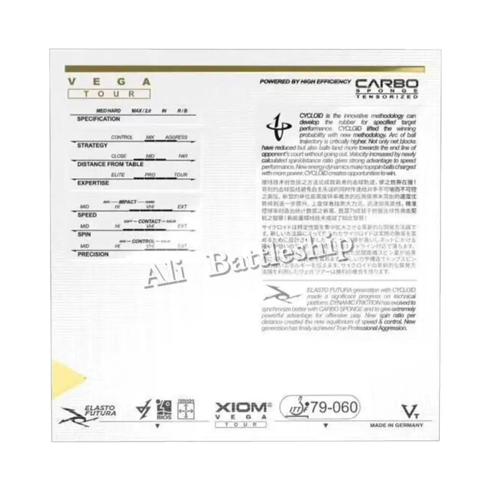 Новинка 2018 резиновая неклейкая губка XIOM для настольного тенниса пинг-понга |