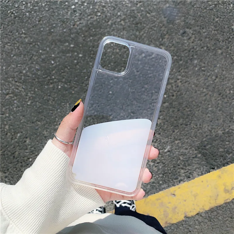 

Simple Luxury Liquid Quicksand Fruit juice Cover Case For iphone 12Promax 6 7 8 Plus 11 XR XSMAX 12Mini Clear fundas phone cases