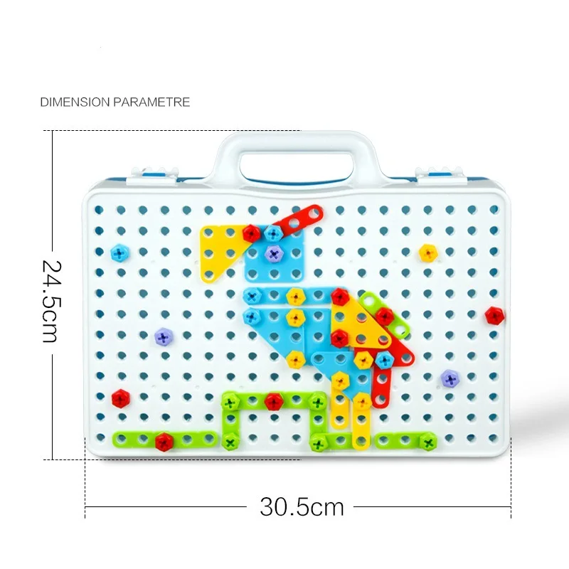 

VIP Puzzle Toys For Children Building Bricks Toys Kids DIY Electric Drill Set Educational Toy