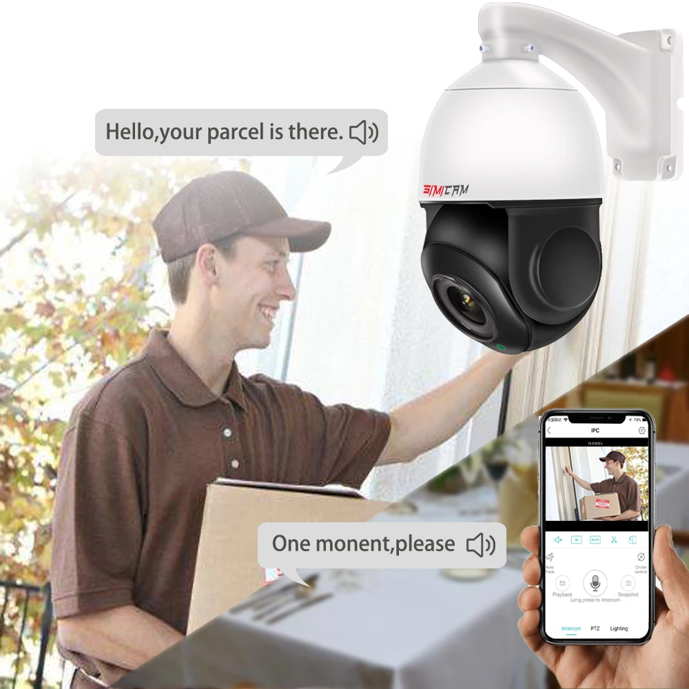 8MP 4K Mini PTZ IP Camera 30X Zoom Video Surveillance Onvif H.265 P2P Speed Dome POE 360Degree Rotation With SD Card Slot | Безопасность