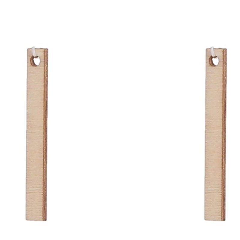 100 шт. деревянные серьги изготовление ювелирных изделий неполированные пустые