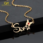 Ожерелье с именем бабочки на заказ, персонализированная цепочка с камнем по месяцу рождения, ожерелья с именем из нержавеющей стали, рождественский подарок для женщин