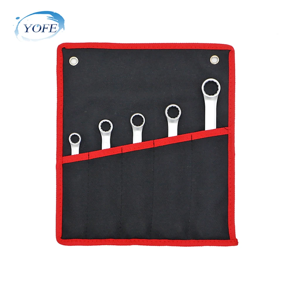 

YOFE 5PCS 10-17mm Metric system Combination Wrench Set Spanners Open end box wrench Manual auto repair machine repair tools