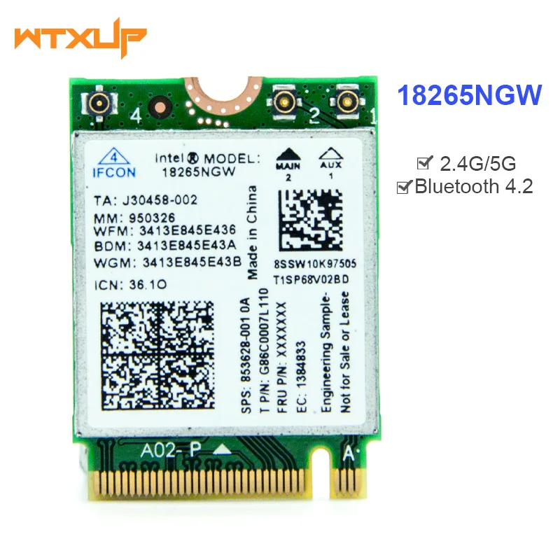 Трехдиапазонный беспроводной адаптер переменного тока 18265 Wi Fi 2 4 ГГц/5G BT для Intel