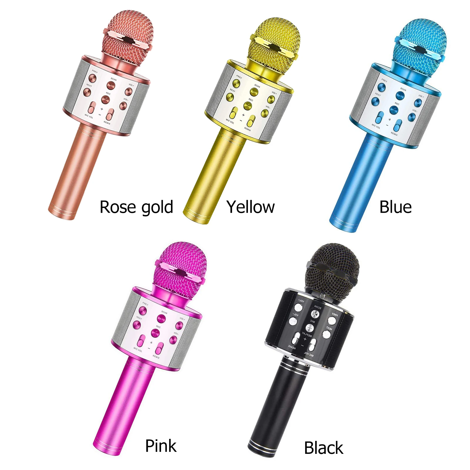 WS858 Портативный Bluetooth караоке Mic USB мини Беспроводной Профессиональный Динамик