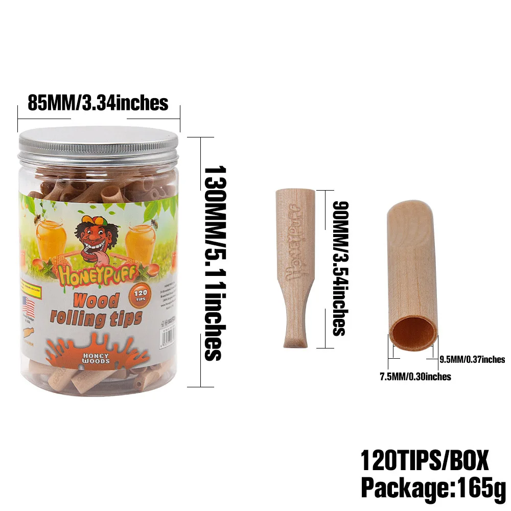 Деревянный фильтр для мундштука наконечники с белым медовым вкусом деревянный
