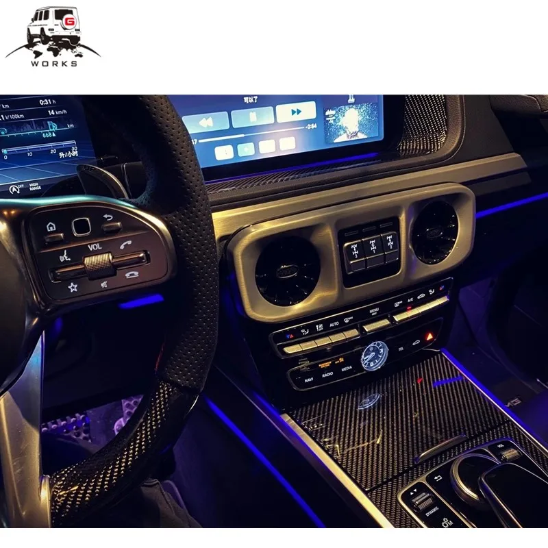 

W463A interior parts for G-class 2019y~ W464 carbon fiber interior parts dashboard+middle+side door parts