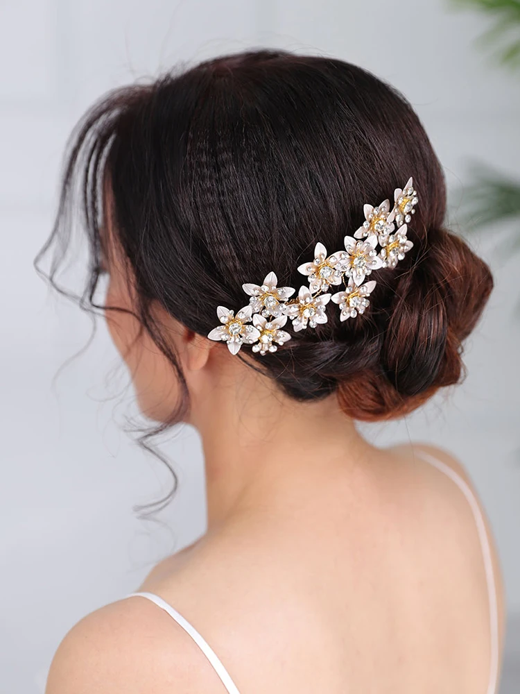 Винтажные Свадебные украшения для волос золотые вуалетки ручная работа головные